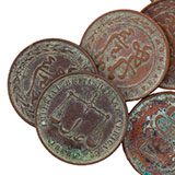 Bronze copper currency