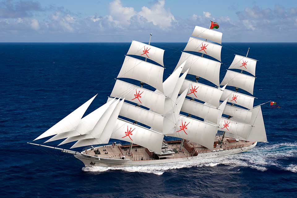 This superb 3 masted clipper is due to replace Shabab Oman in 2014